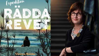 Christina Wahldén står bredvid boken rädda revet