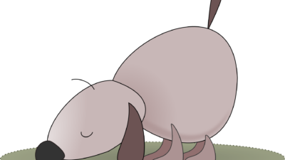 En sniffande hund